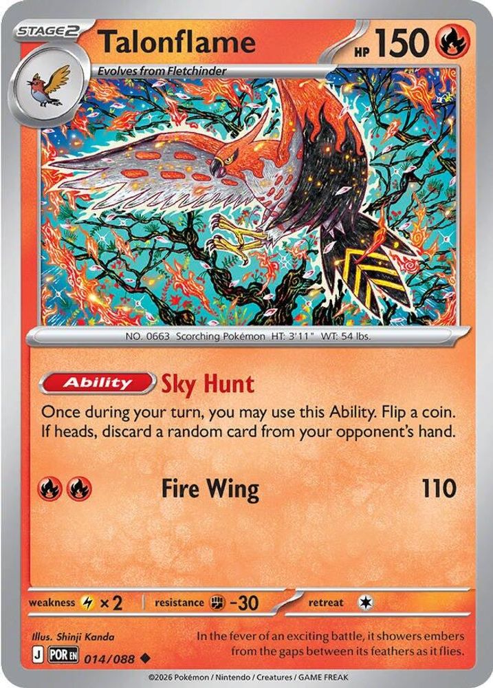Talonflame - 014/088 - Reverse Holo - PERFECT ORDER - Pokemon - | AA18-100