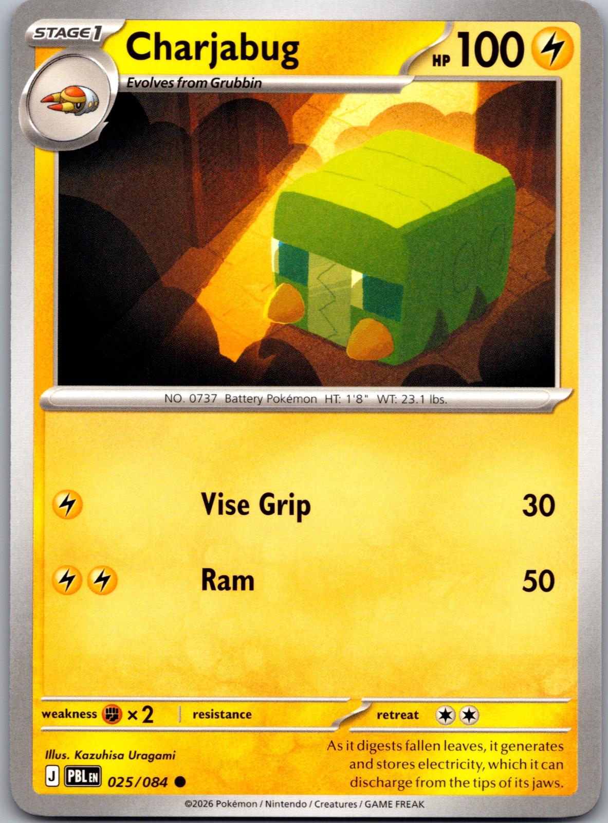 Charjabug - 025/084 - - PITCH BLACK - Pokemon - Common | AA78-13