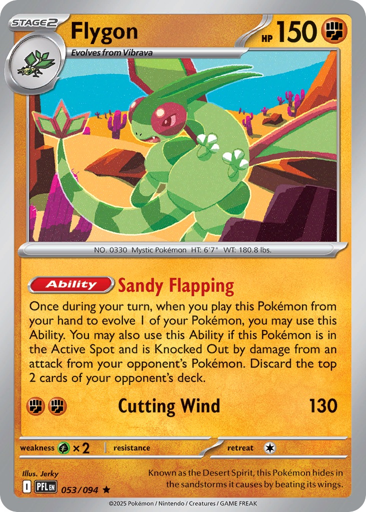 Flygon - 053/094 - Reverse Holo - PHANTASMAL FLAMES - Pokemon - Rare | AA56-17