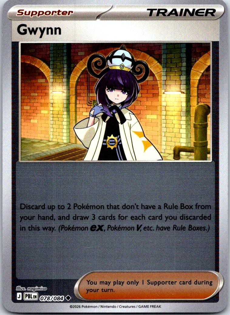 Gwynn - 078/084 - Reverse Holo - PITCH BLACK - Pokemon - Uncommon | AB14-18