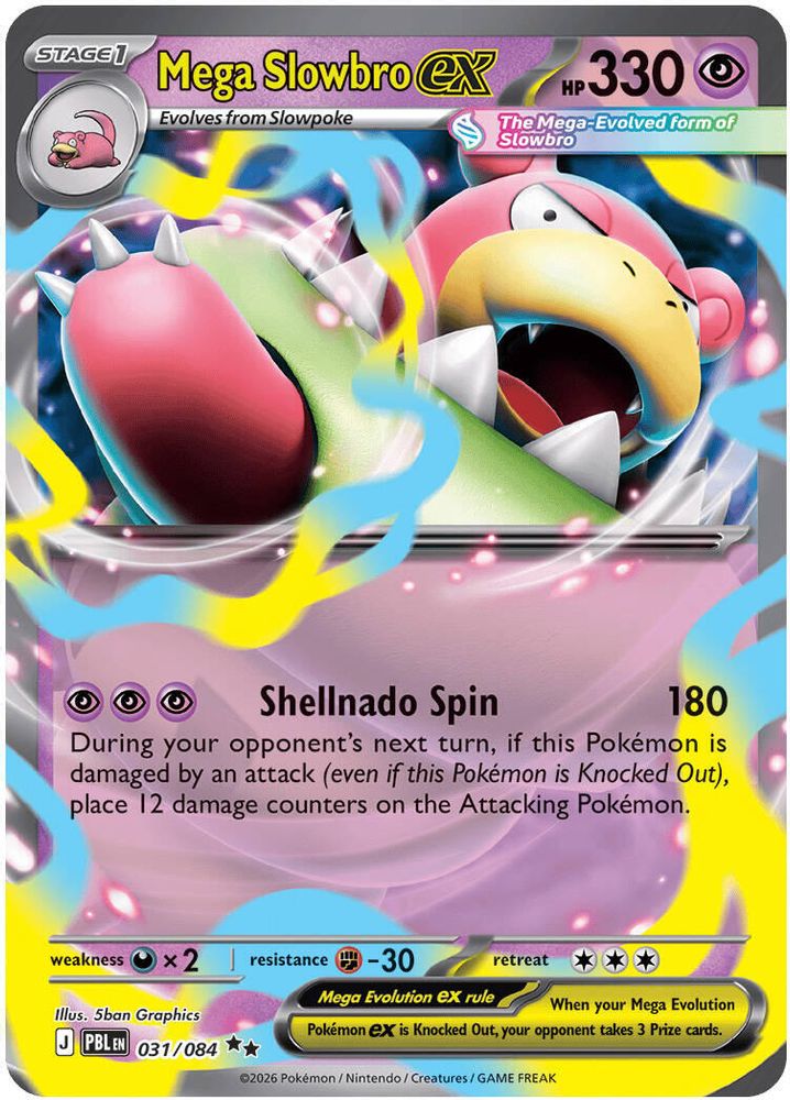 Mega Slowbro ex - 031/084 - Holo - PITCH BLACK - Pokemon - Double Rare | AA37-21
