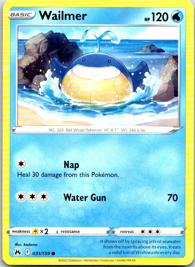 Wailmer - 031/159 - - CROWN ZENITH - Pokemon - Common | AB10-7