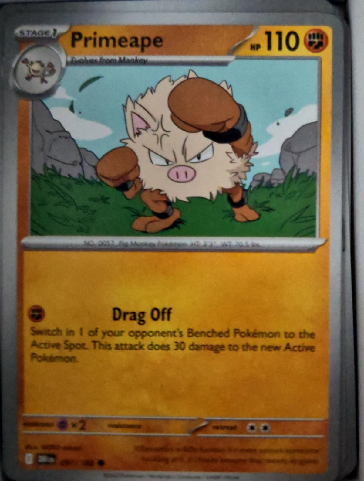 Primeape - 091/182 - - DESTINED RIVALS - Pokemon - Common | AA52-28