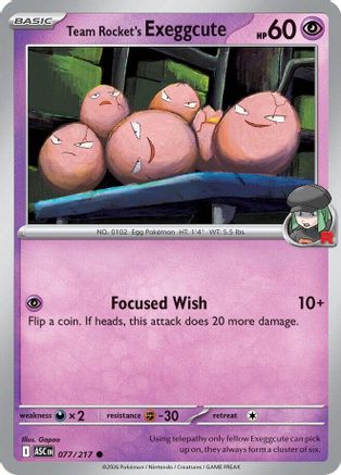 Team Rocket's exeggcute - 077/217 - - ASCENDED HEROES - Pokemon - | AA10-33