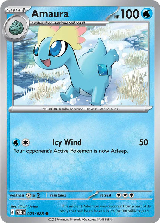 Amaura - 023/088 - Reverse Holo - PERFECT ORDER - Pokemon - Common | AA80-26