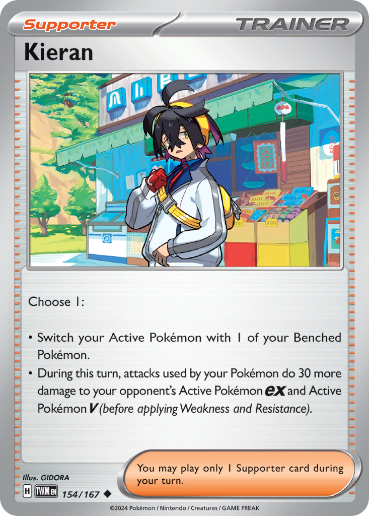Kieran - 154/167 - - TWILIGHT MASQUERADE - Pokemon - Uncommon | AA44-88