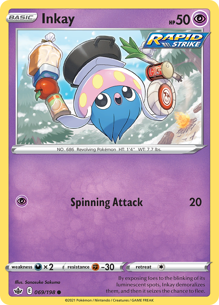 Inkay - 069/198 - - CHILLING REIGN - Pokemon - Common | AA73-14