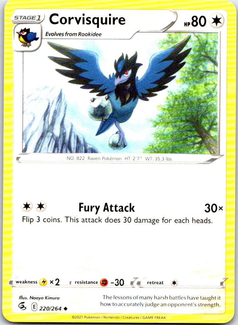 Corvisquire - 220/264 - - FUSION STRIKE - Pokemon - Uncommon | AB38-37