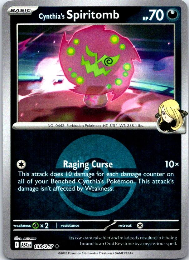 Cynthia's Spiritomb (Poke Ball) - 133/217 - Reverse Holo - ASCENDED HEROES - Pokemon - | AC27-38
