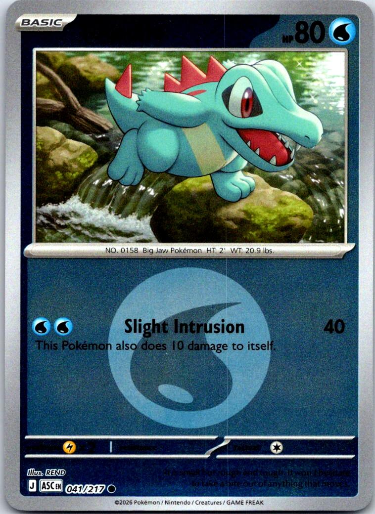 Totodile (Energy Symbol Pattern) - 041/217 - Reverse Holo - ASCENDED HEROES - Pokemon - | AB02-37