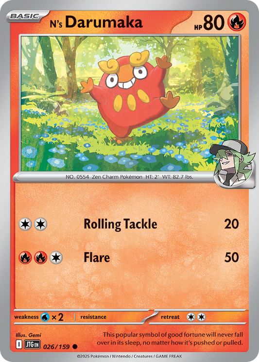 N's Darumaka - 026/159 - - JOURNEY TOGETHER - Pokemon - Common | AA07-86