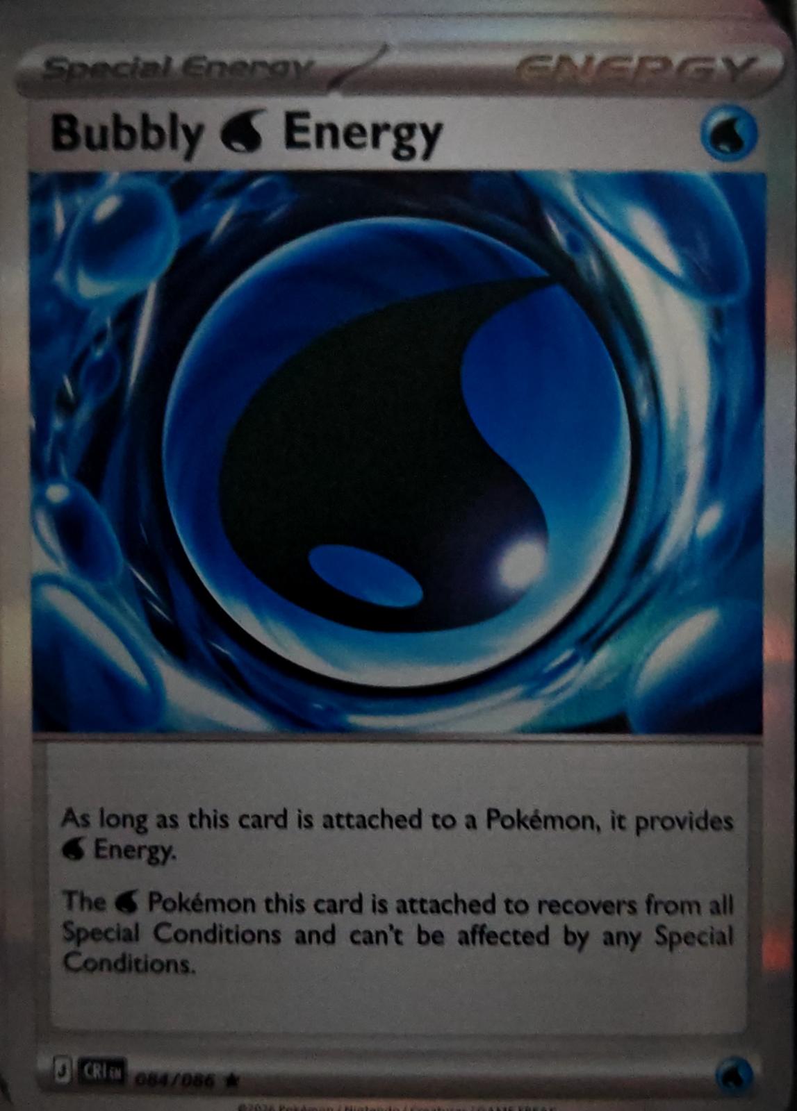 Bubbly W Energy - 084/086 - Holo - CHAOS RISING - Pokemon - Rare | AA44-17