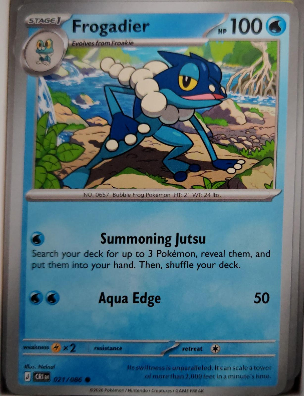 Frogadier - 021/086 - - CHAOS RISING - Pokemon - Common | AA45-82