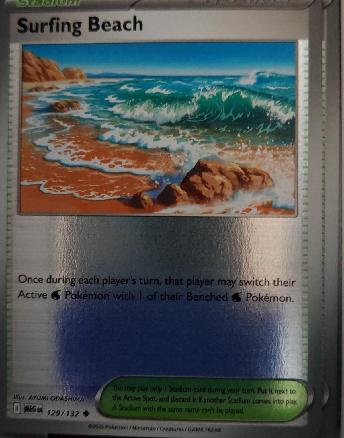 Surfing Beach - 129/132 - Reverse Holo - MEGA EVOLUTION - Pokemon - | AA59-11