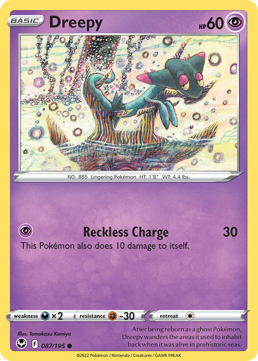 Dreepy - 087/195 - - SILVER TEMPEST - Pokemon - Common | AA91-39