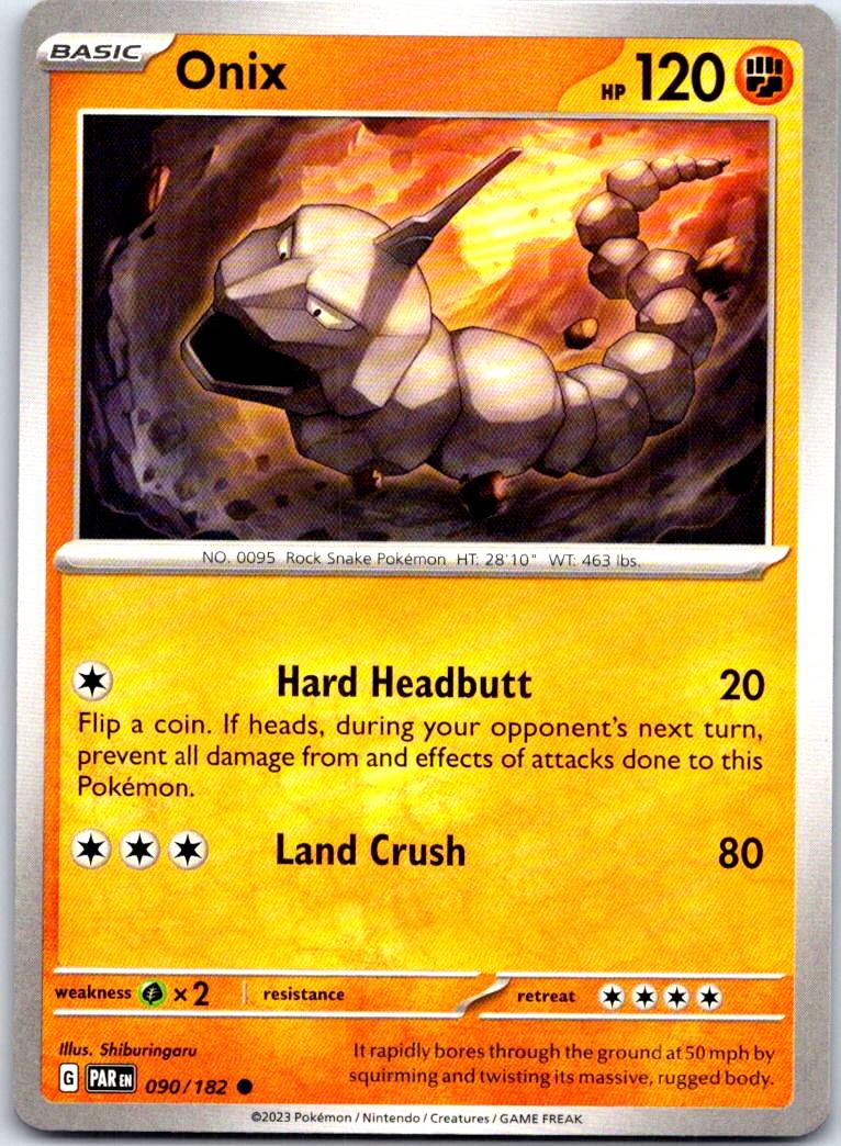 Onix - 090/182 - - PARADOX RIFT - Pokemon - Common | AB24-35