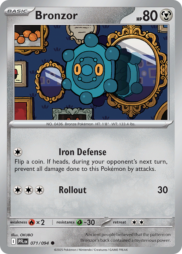 Bronzor - 071/094 - - PHANTASMAL FLAMES - Pokemon - Common | AA12-7