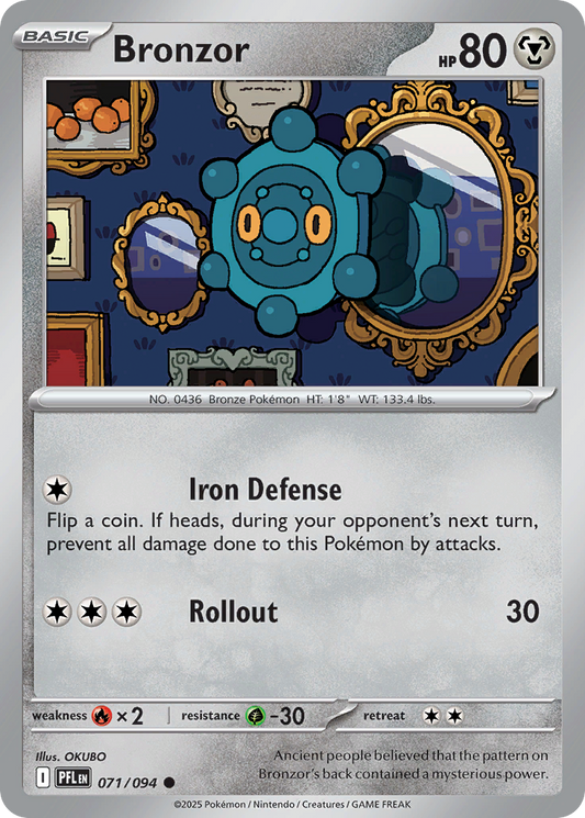 Bronzor - 071/094 - - PHANTASMAL FLAMES - Pokemon - Common | AA12-7
