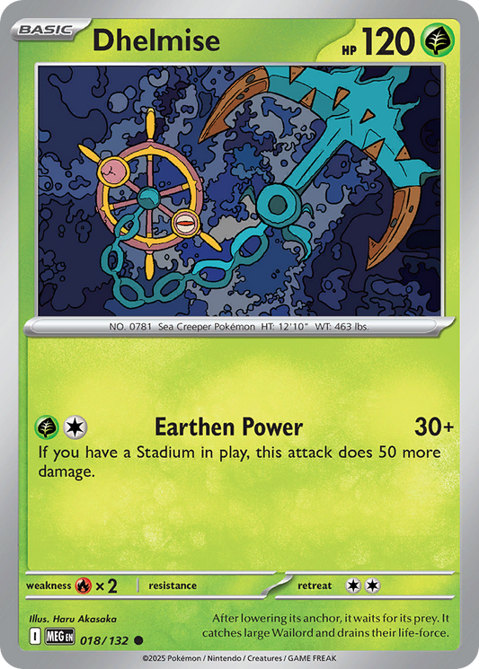 Dhelmise - 018/132 - - MEGA EVOLUTION - Pokemon - Common | AA57-45