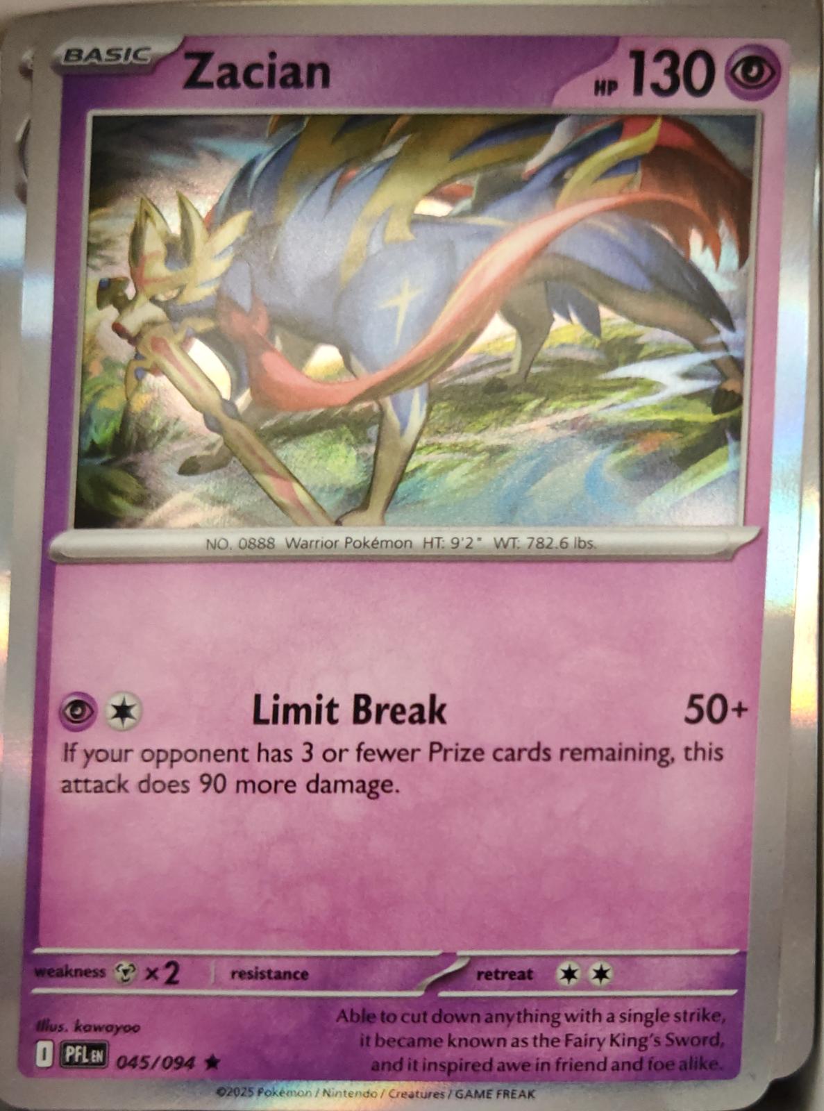 Zacian - 045/094 - Holo - PHANTASMAL FLAMES - Pokemon - Rare | AA13-62