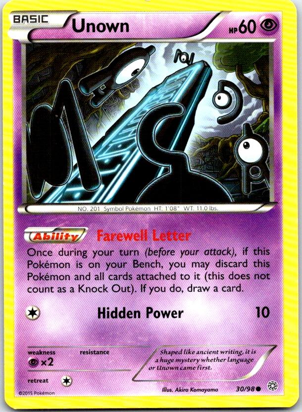 Unown - 30/98 - - ANCIENT ORIGINS - Pokemon - Common | AC13-45