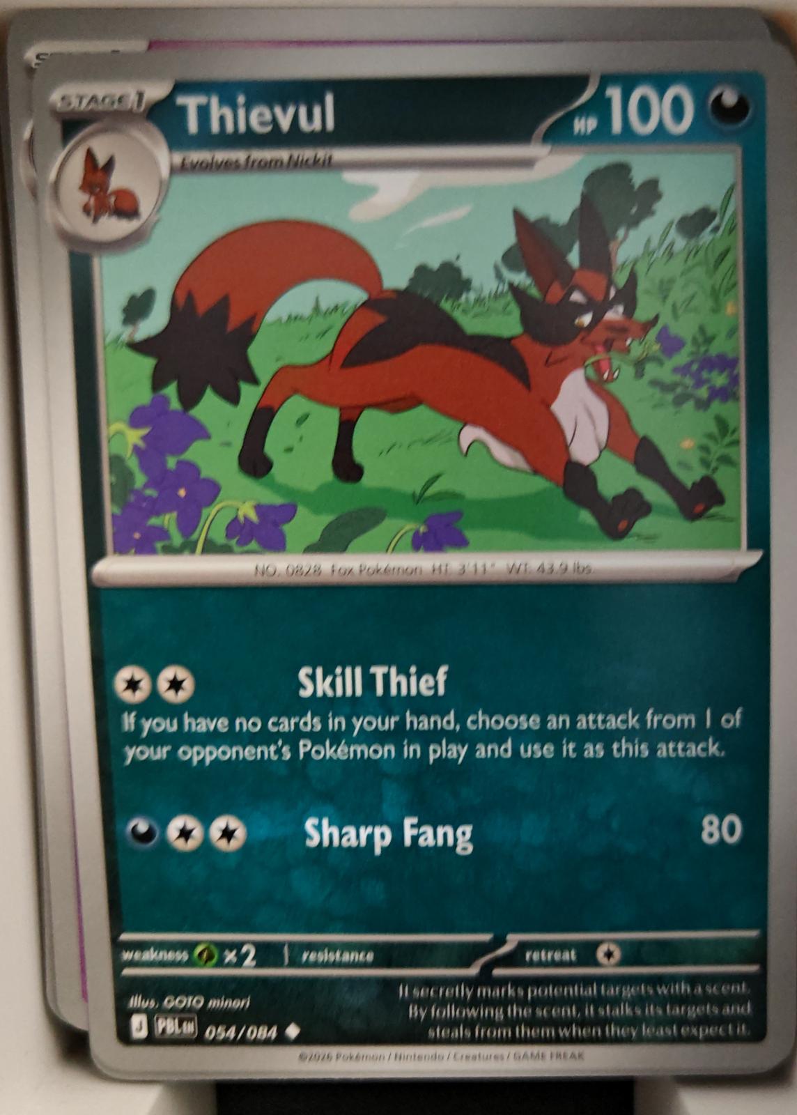 Thievul - 054/084 - - PITCH BLACK - Pokemon - Uncommon | AA17-80