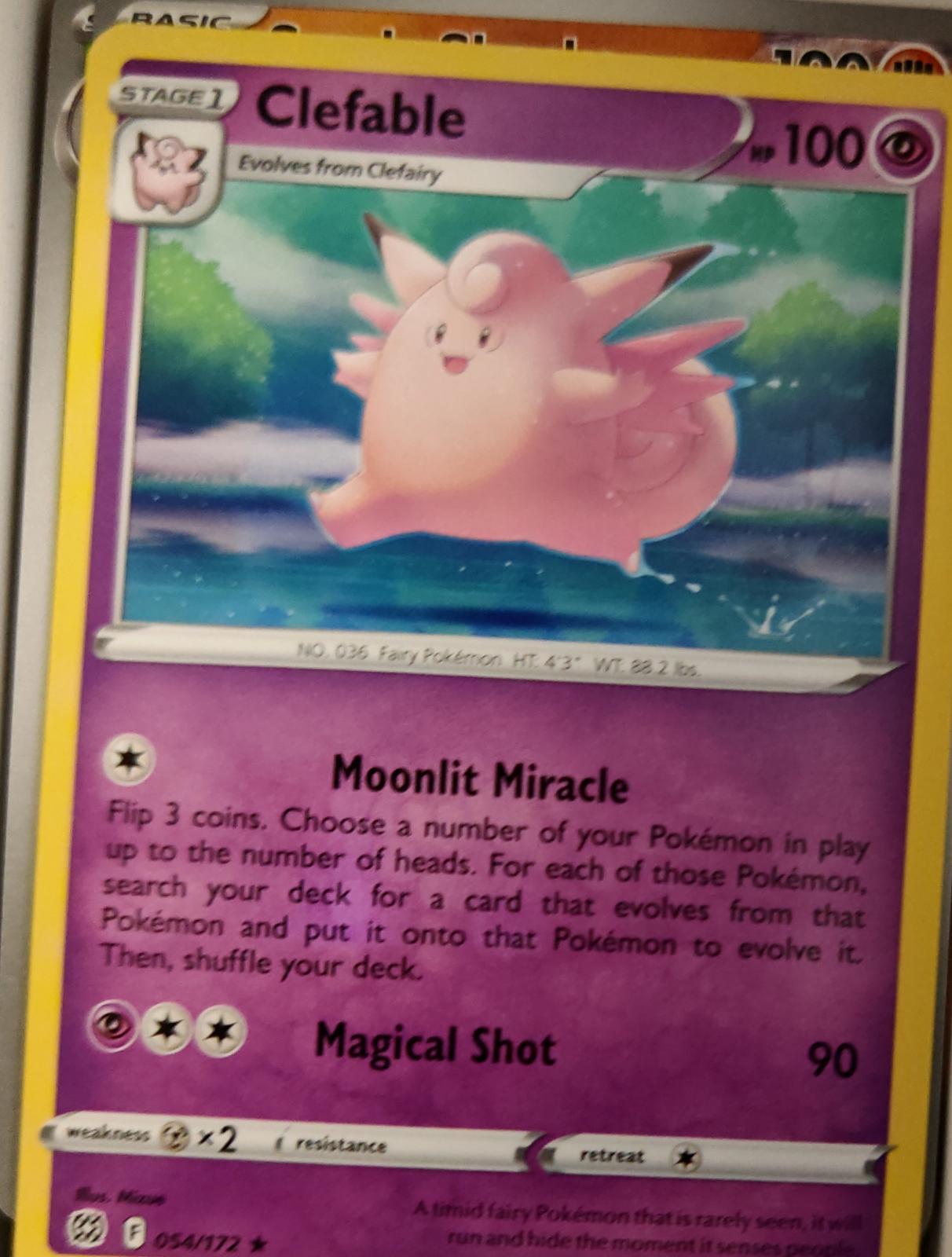 Clefable - 054/172 - - BRILLIANT STARS - Pokemon - Rare | AA21-73