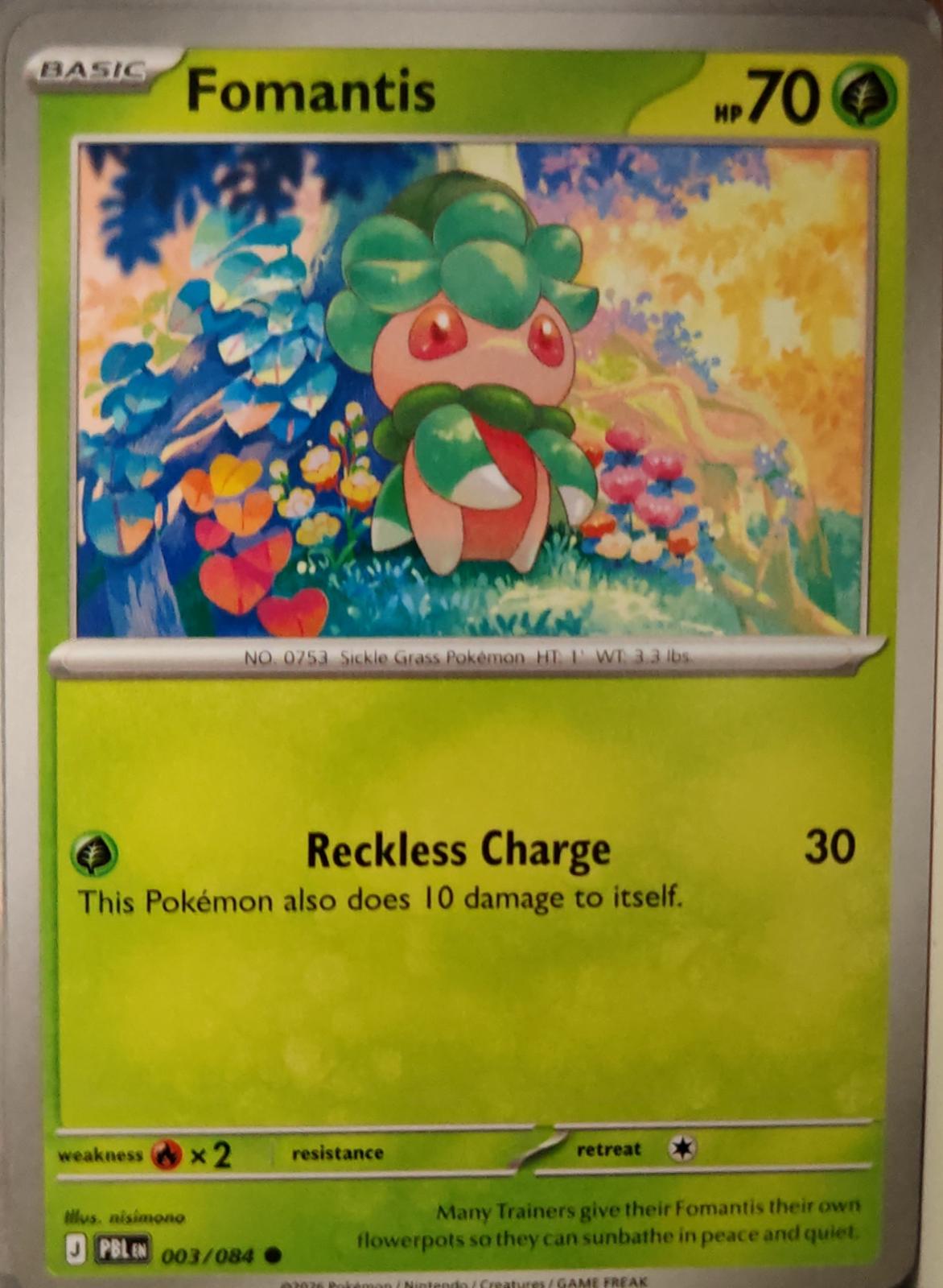 Fomantis - 003/084 - - PITCH BLACK - Pokemon - Common | AA38-15