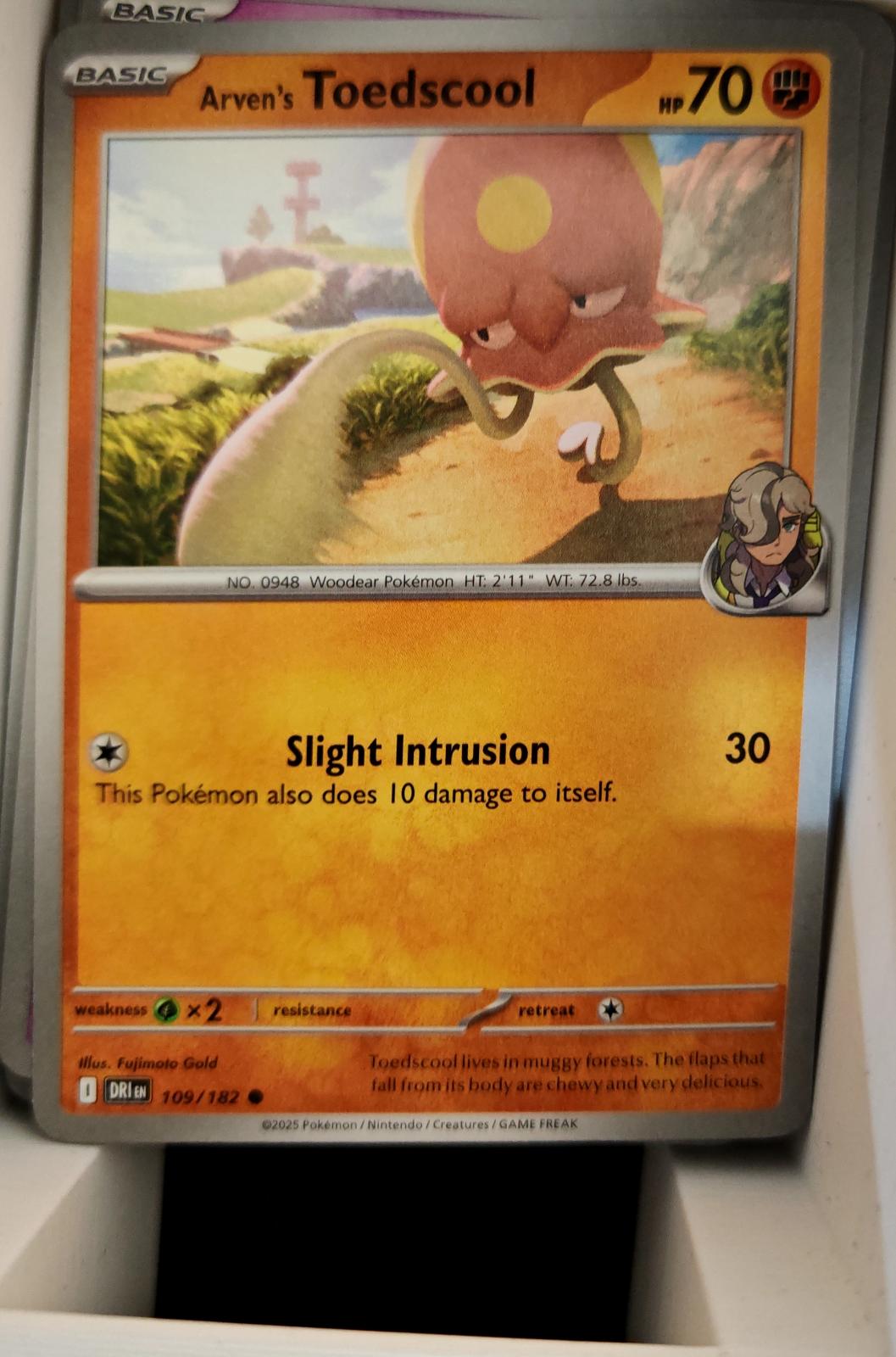 Arven's Toedscool - 109/182 - - DESTINED RIVALS - Pokemon - Common | AA09-72