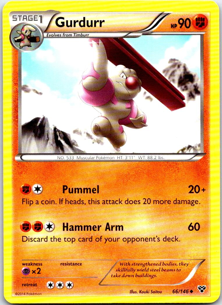 Gurdurr - 66/146 - - XY BASE SET - Pokemon - Uncommon | AB73-32