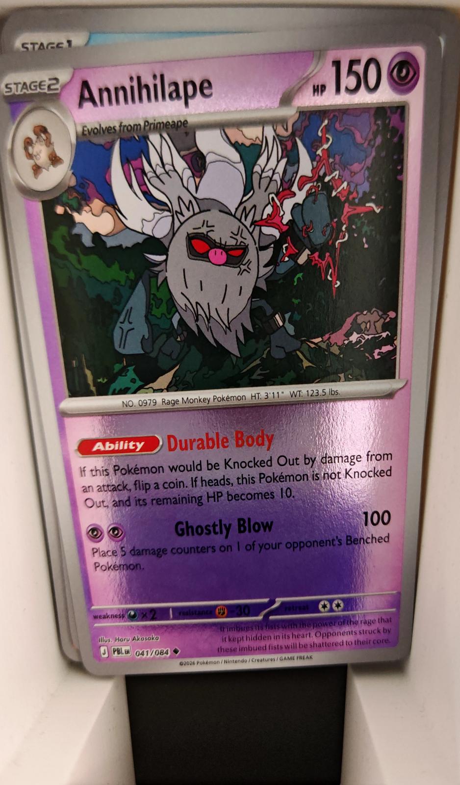 Annihilape - 041/084 - Reverse Holo - PITCH BLACK - Pokemon - Uncommon | AA26-28