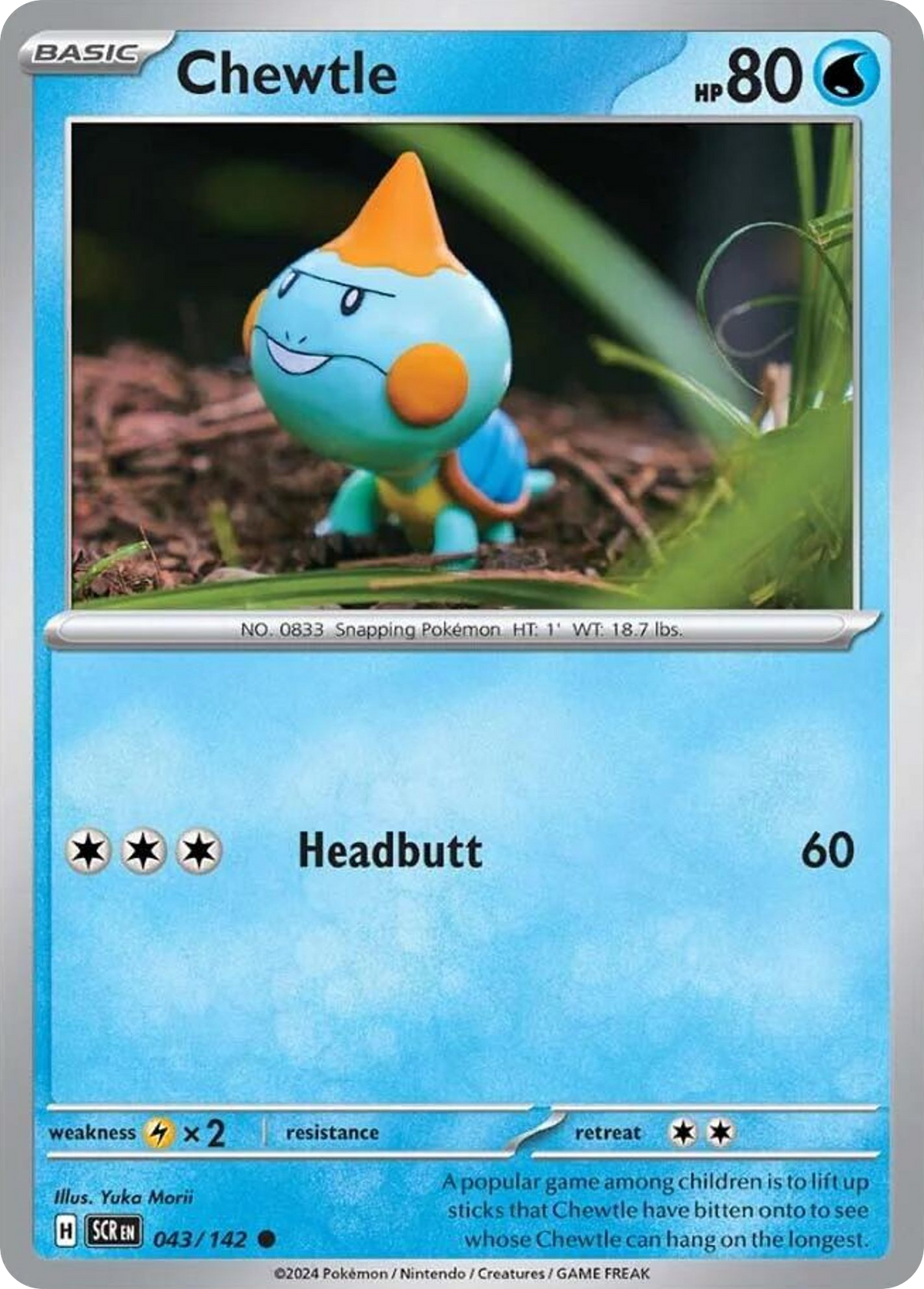 Chewtle - 43/142 - - STELLAR CROWN - Pokemon - Common | AA05-85
