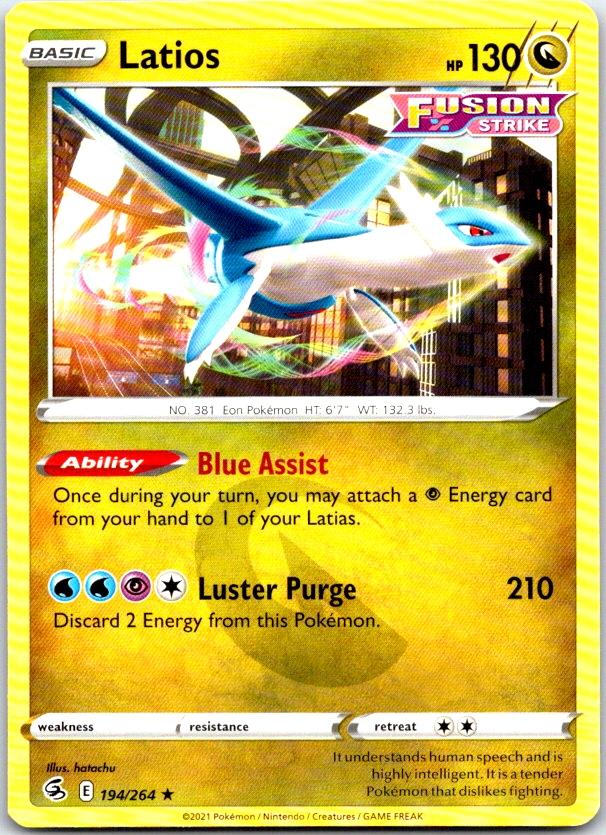 Latios - 194/264 - - FUSION STRIKE - Pokemon - Rare | AC19-4