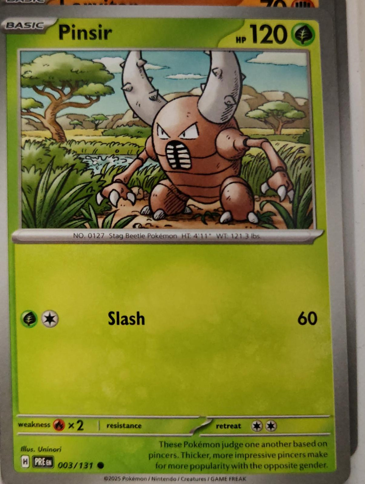 Pinsir - 003/131 - - PRISMATIC EVOLUTIONS - Pokemon - Common | AA27-5