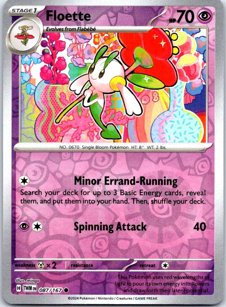 Floette - 087/167 - Reverse Holo - TWILIGHT MASQUERADE - Pokemon - | AB42-20