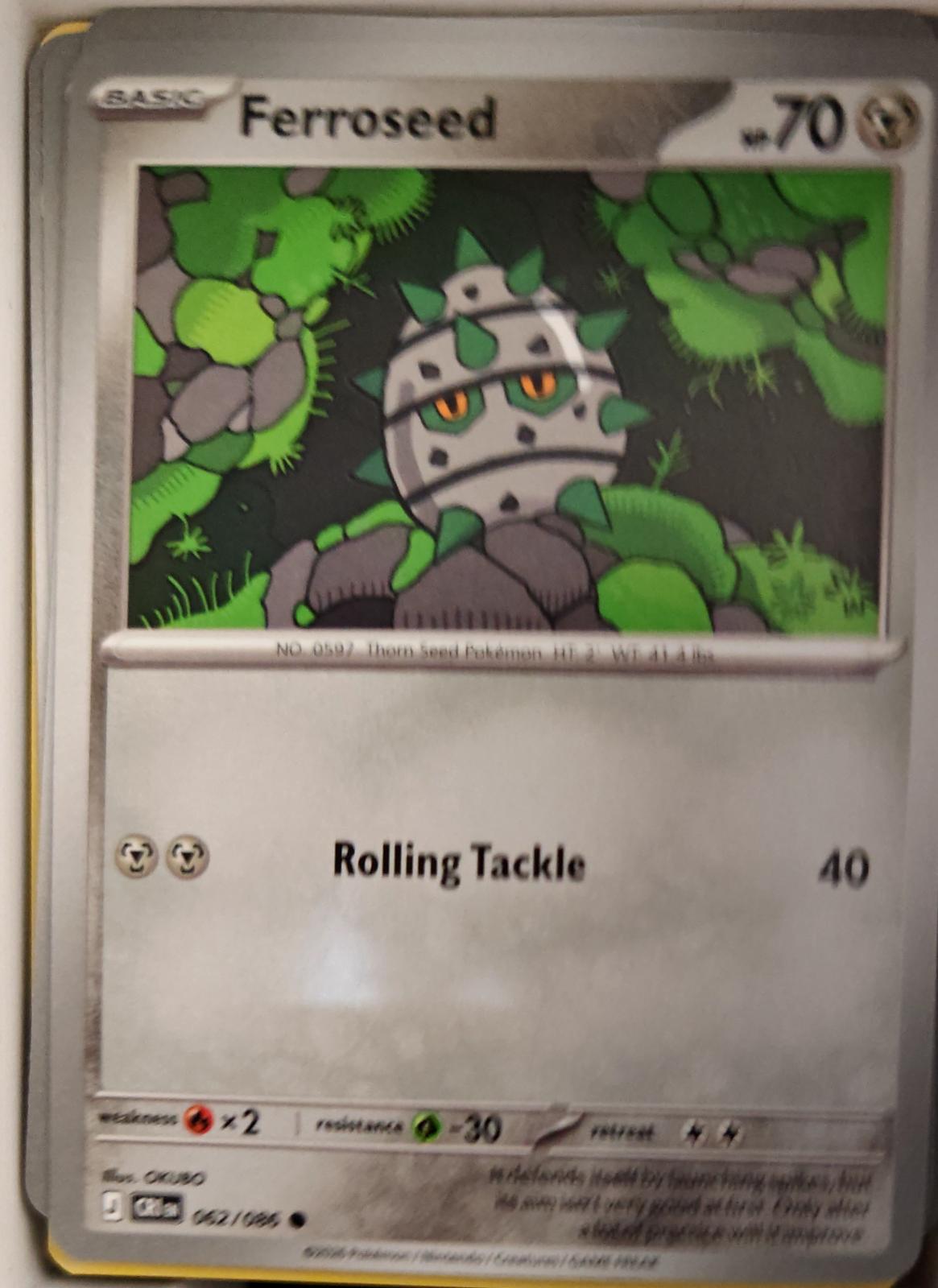 Ferroseed - 062/086 - - CHAOS RISING - Pokemon - Common | AA21-85