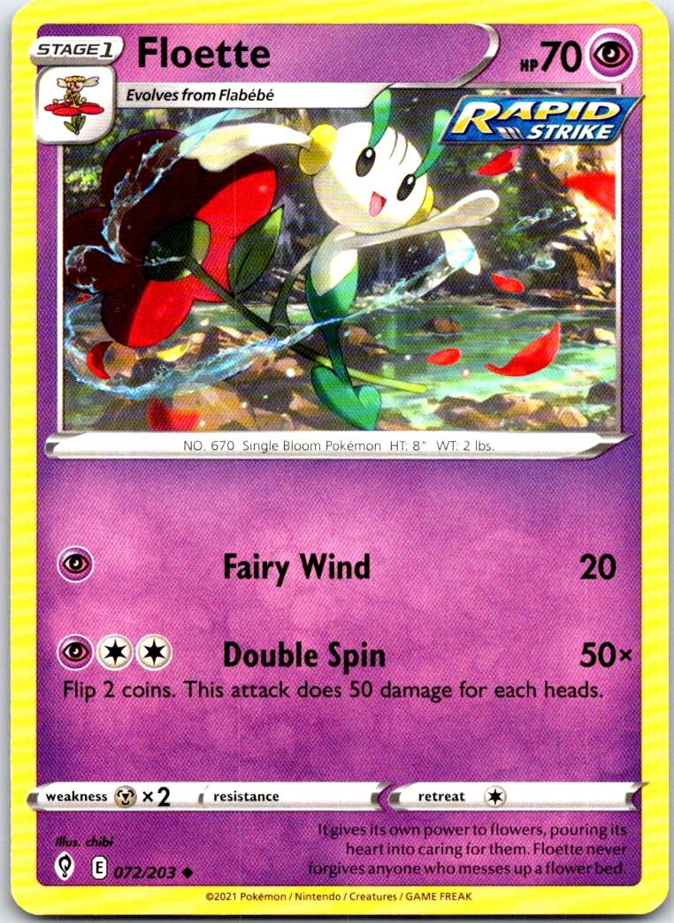 Floette - 072/203 - - EVOLVING SKIES - Pokemon - Uncommon | AB37-22