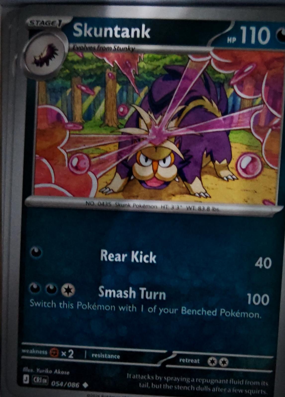 Skuntank - 054/086 - - CHAOS RISING - Pokemon - Uncommon | AA63-8