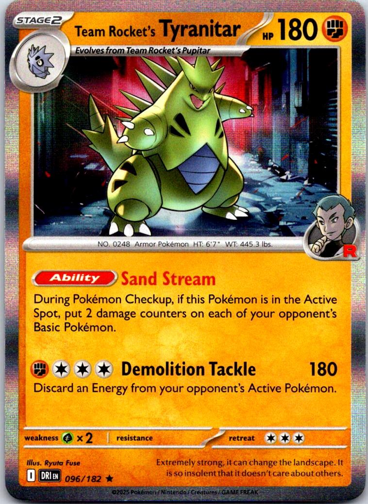 Team Rocket's Tyranitar - 096/182 - Holo - DESTINED RIVALS - Pokemon - | AA122-18
