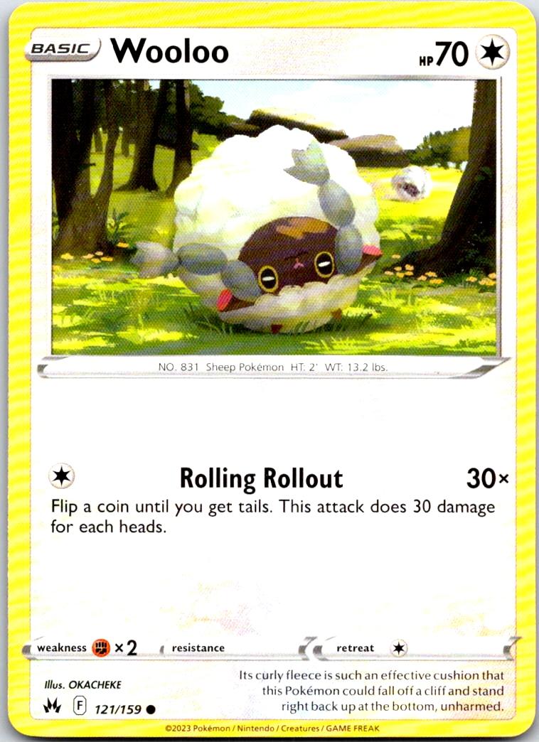 Wooloo - 121/159 - - CROWN ZENITH - Pokemon - Common | AA104-4