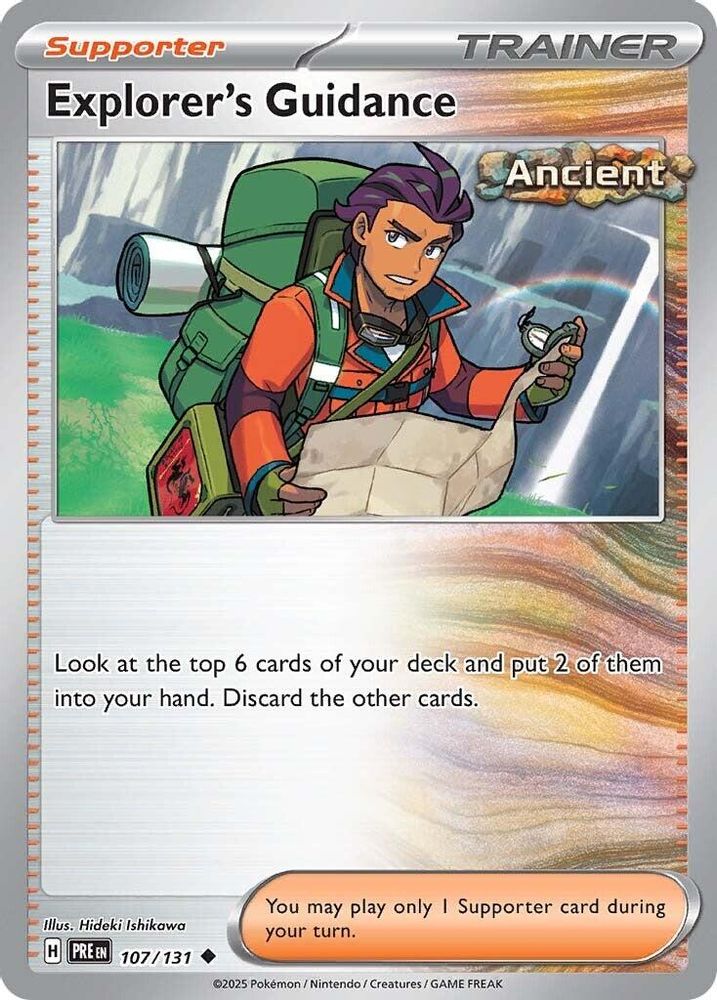 Explorer's Guidance - 107/131 - - PRISMATIC EVOLUTIONS - Pokemon - | AA27-58