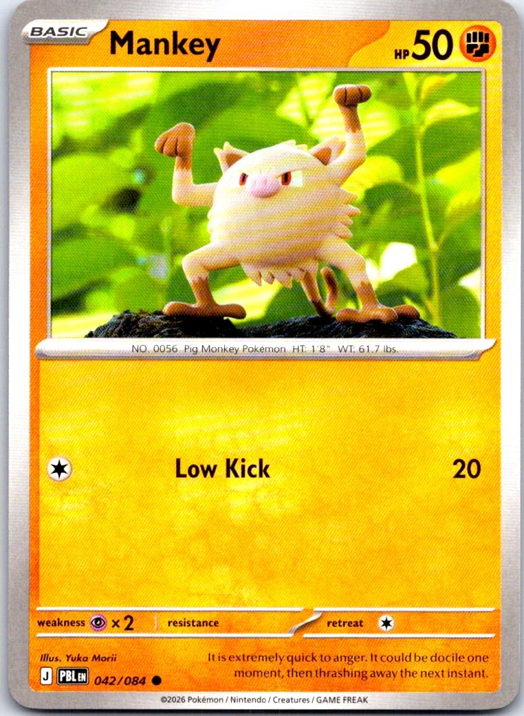 Mankey - 042/084 - - PITCH BLACK - Pokemon - Common | AB26-39