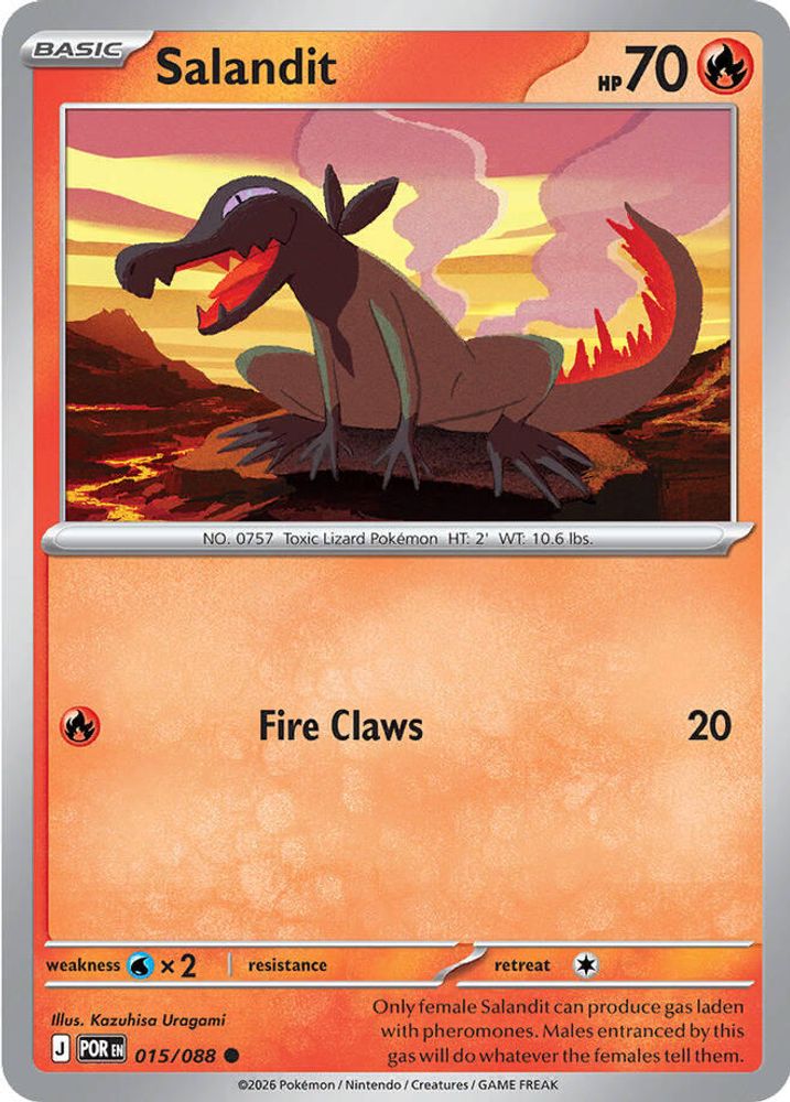 Salandit - 015/088 - Reverse Holo - PERFECT ORDER - Pokemon - Common | AA19-93