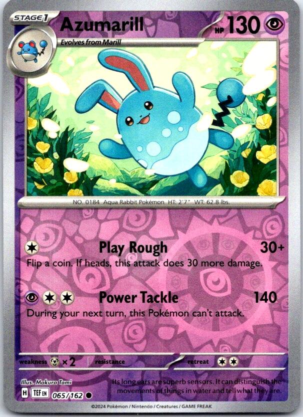 Azumarill - 065/162 - Reverse Holo - TEMPORAL FORCES - Pokemon - Common | AC11-2