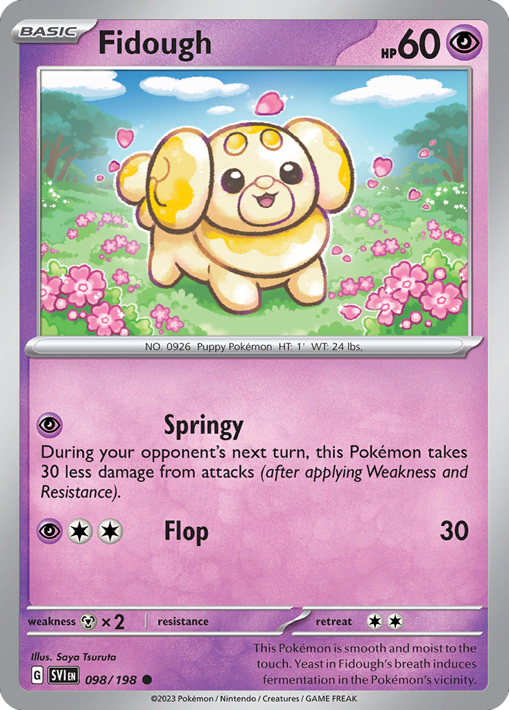 Fidough - 098/198 - Reverse Holo - SCARLET & VIOLET - Pokemon - Common | AA18-79