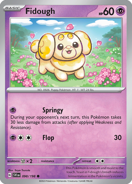 Fidough - 098/198 - Reverse Holo - SCARLET & VIOLET - Pokemon - Common | AA18-79
