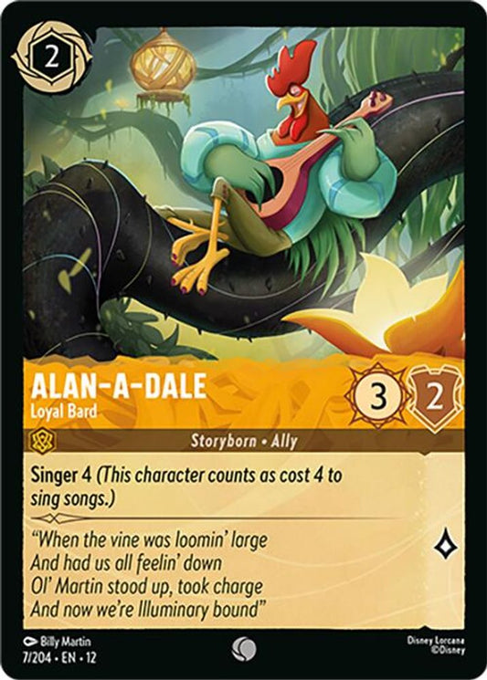 Alan-a-Dale - Loyal Bard - 7/204 - - WILDS UNKNOWN - Lorcana - Common | LAA01-11