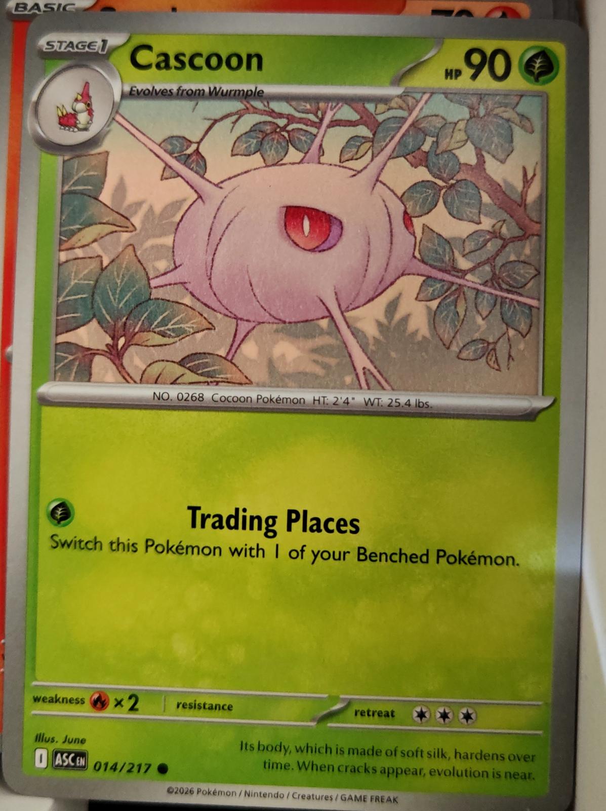 Cascoon - 014/217 - - ASCENDED HEROES - Pokemon - Common | AA10-55