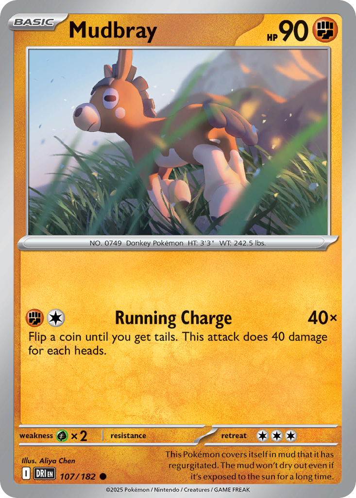 Mudbray - 107/182 - - DESTINED RIVALS - Pokemon - Common | AA52-22