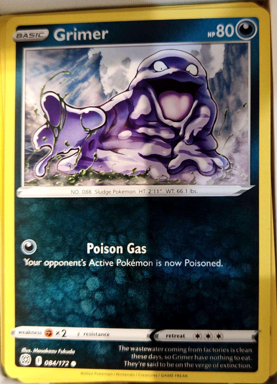 Grimer - 084/172 - - BRILLIANT STARS - Pokemon - Common | AA66-32